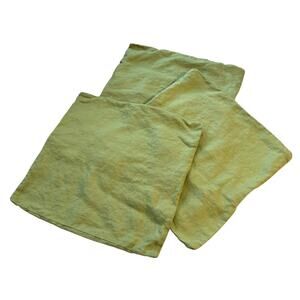 Pottery Barn Lot 3 Pillowcases Pillow Covers Decor Linen 18x18 Lime Green FLAW